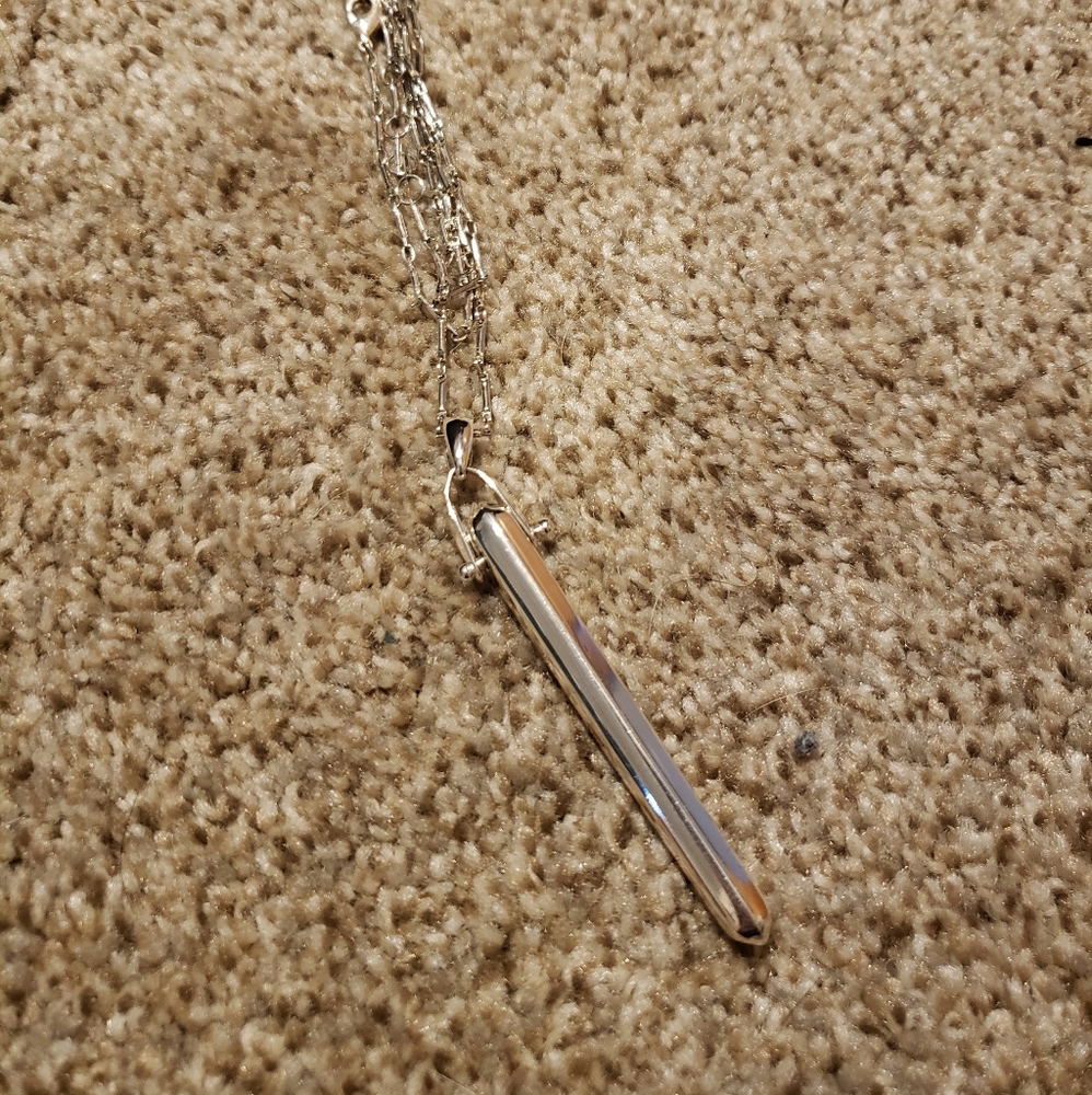 Stella and Dot Silver Rebel Pendant Necklace